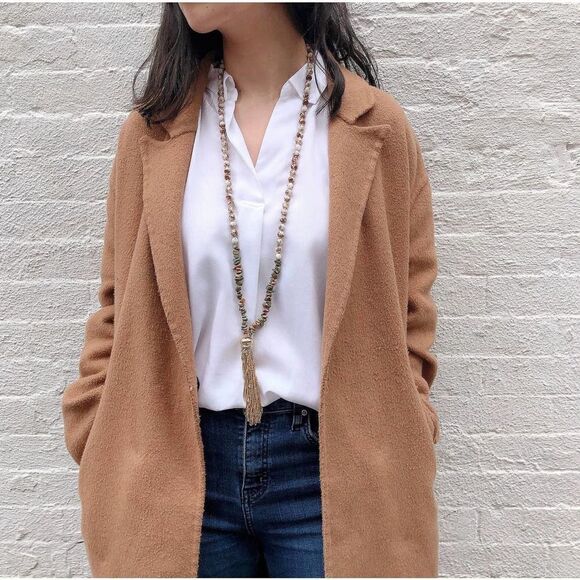 Amrita Singh Long Semi-Precious Chipped Stones Tassel Necklace - Picture 1 of 2
